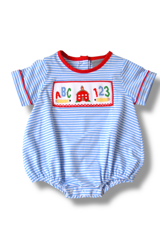 Schools Days Boys Smocked Bubble