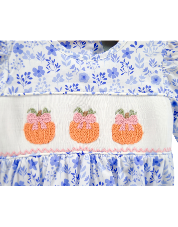 Pumpkin Smocked L/S Bubble