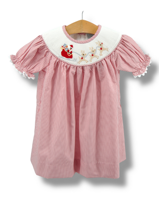 Santa's Coming Smocked Bishop