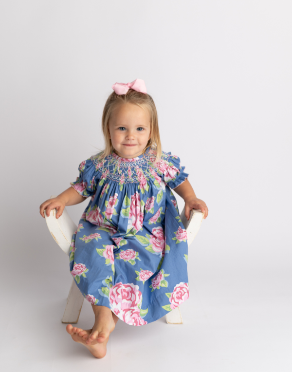 Rambling Rose Smocked Bishop