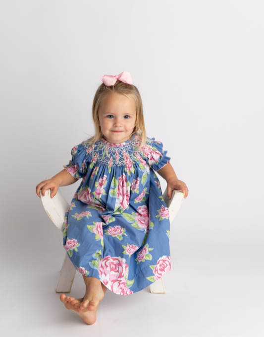 Rambling Rose Smocked Bishop