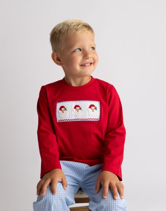 Santa Smocked Boys Pant Set