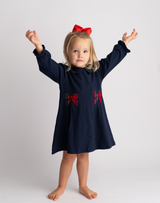 Navy Blue Bow Dress