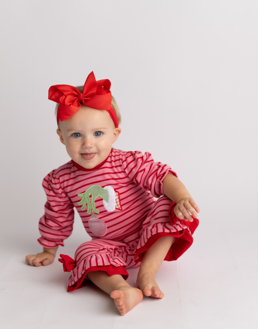 "Mean One" Girls Romper