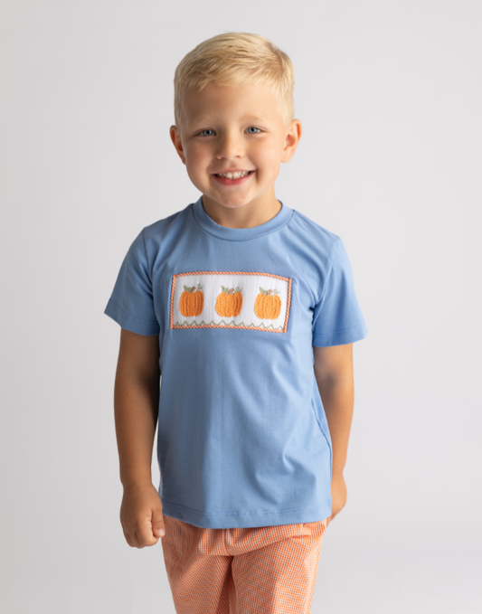 Pumpkin Smocked Boys Pant Set