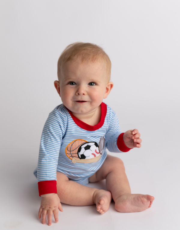 Sports Applique Boys L/S Bubble