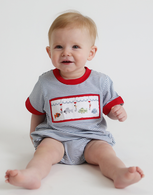 Gone Fishing Smocked Bubble