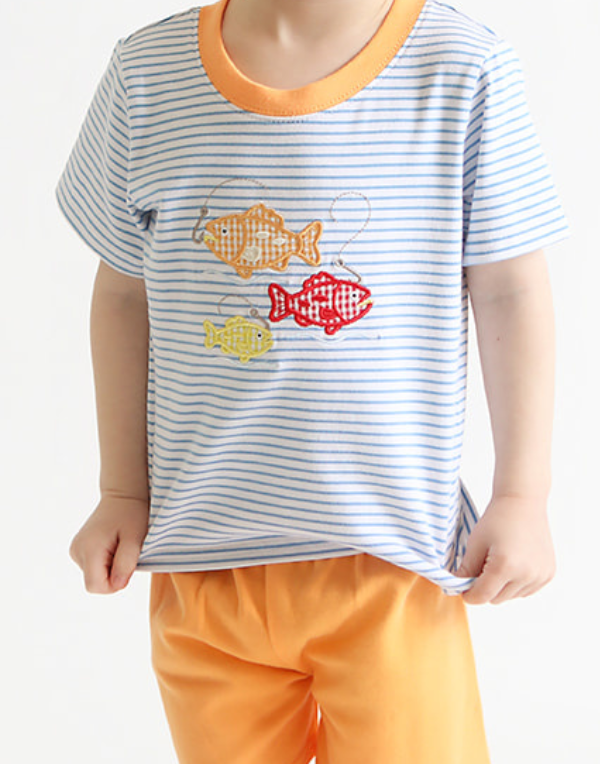 Go Fish Applique Short Set