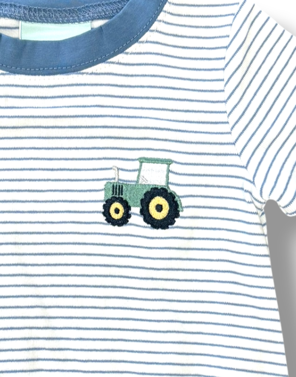 Tractor Embroidered Bubble