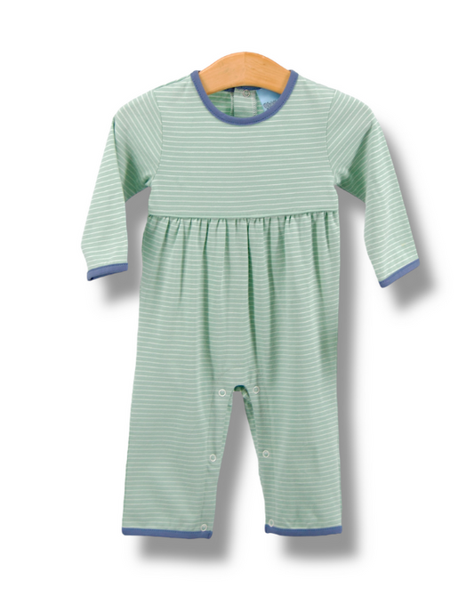 Owen Romper Sage Stripe