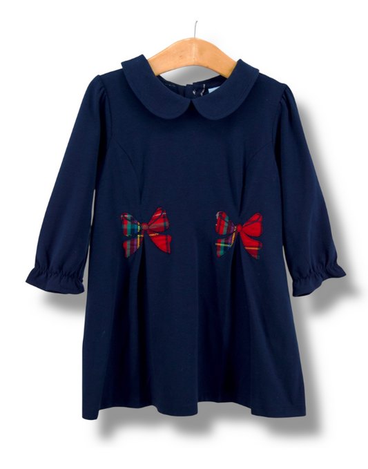 Navy Blue Bow Dress