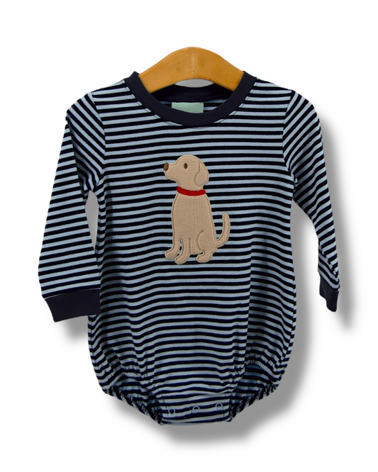 Puppy Applique Boys L/S Bubble