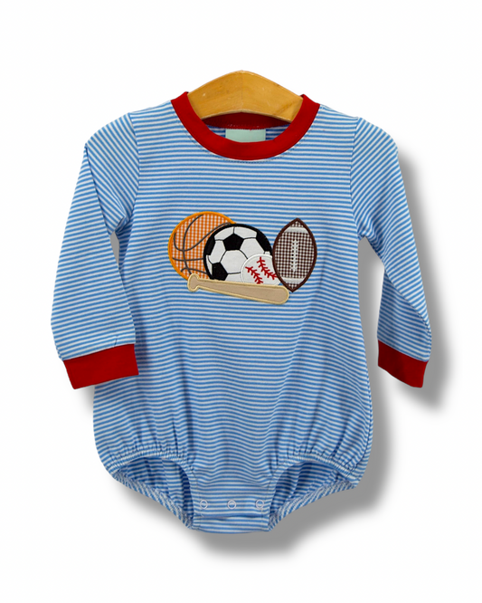 Sports Applique Boys L/S Bubble