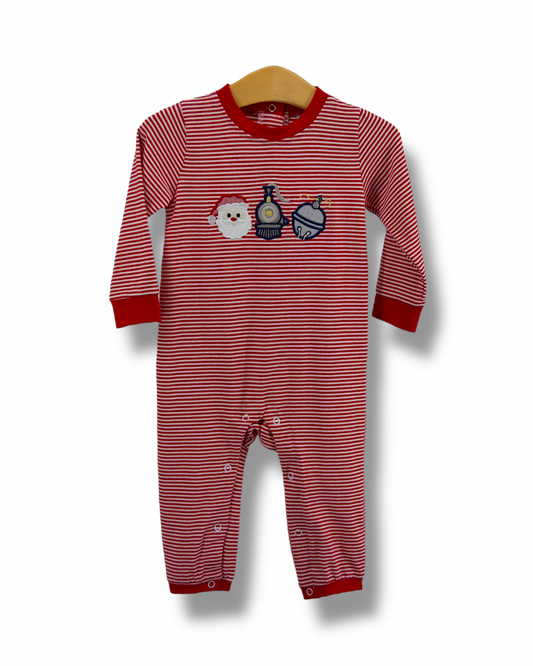 Christmas Train Boys Romper