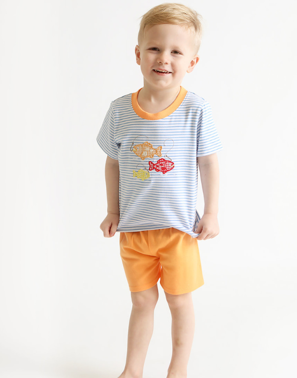 Go Fish Applique Short Set