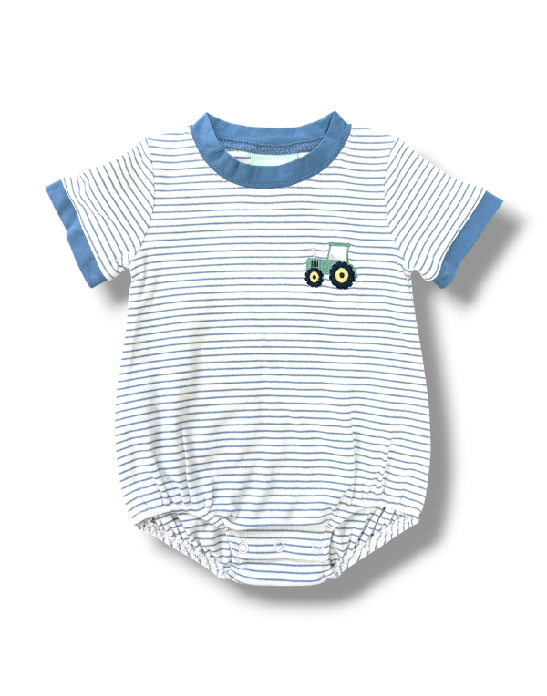 Tractor Embroidered Bubble