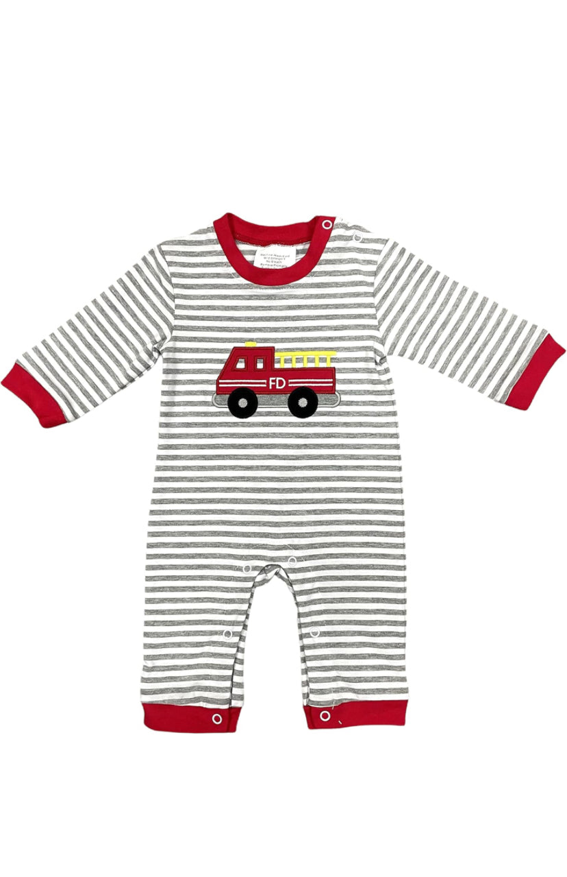 Boy Firetruck Romper