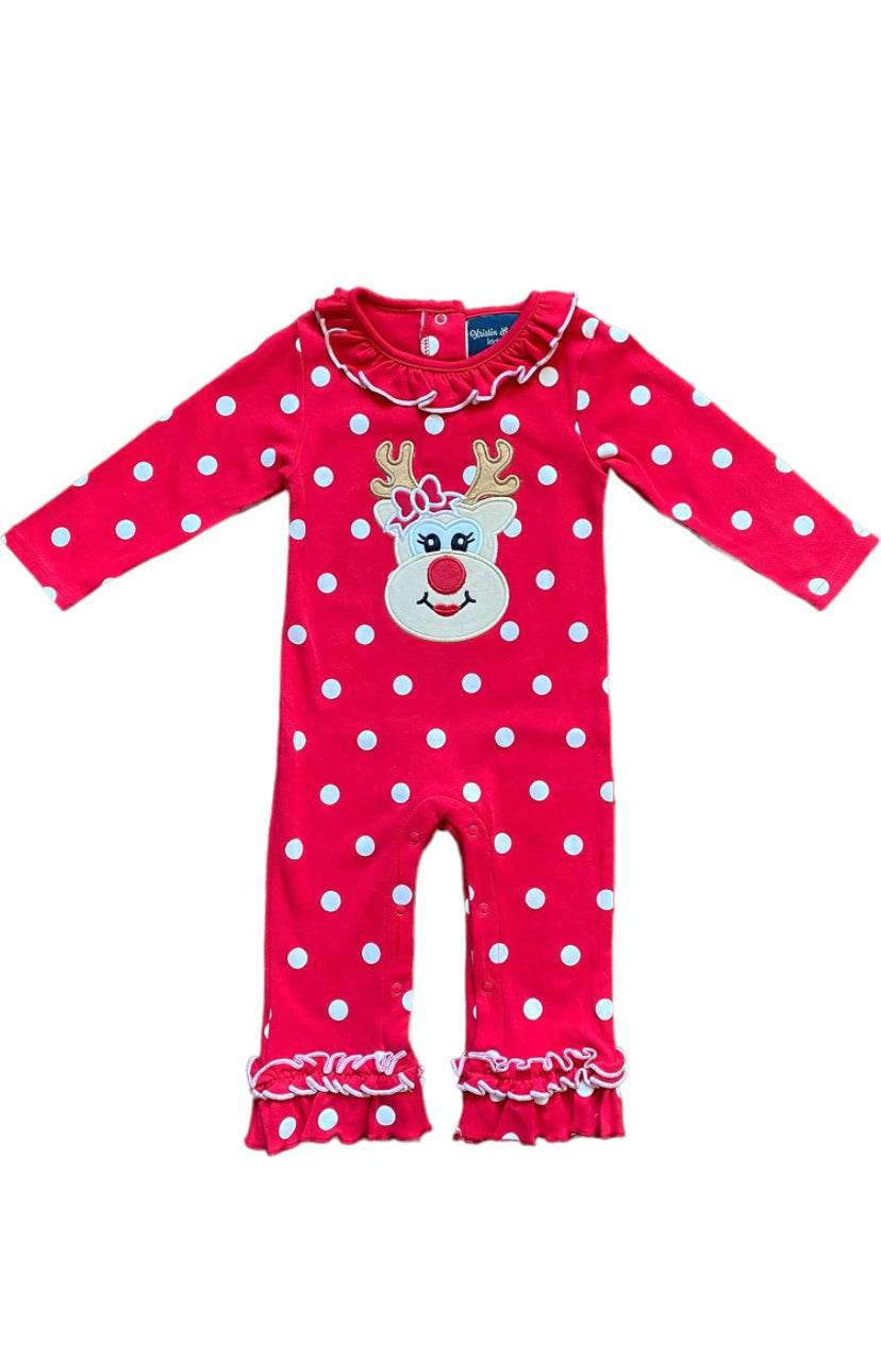 Girl Reindeer Romper